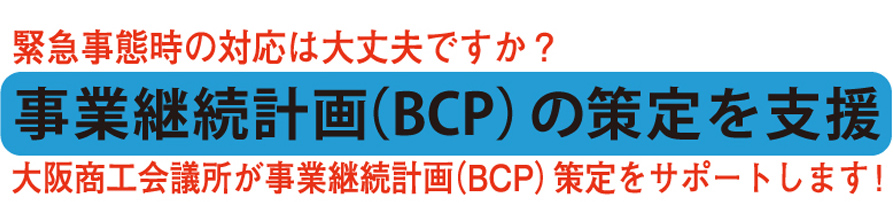 事業継続計画（BCP）の策定を支援