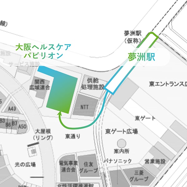 パビリオンの位置