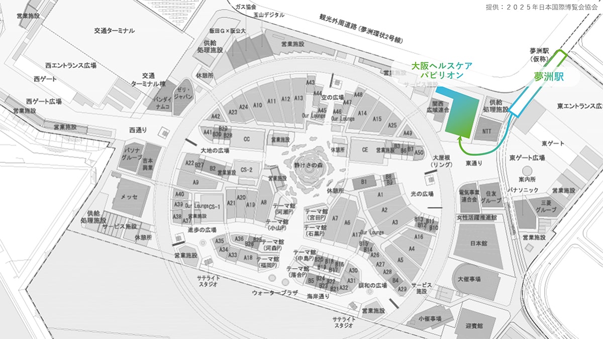 パビリオン位置